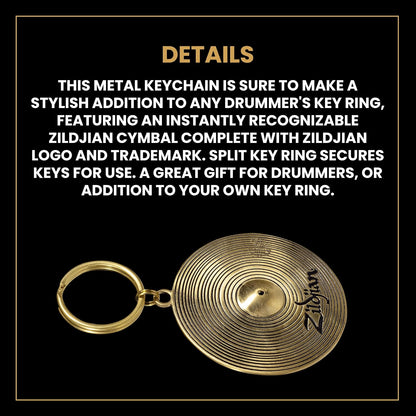 Zildjian - Llavero de platillo de latón, Latón, 2"