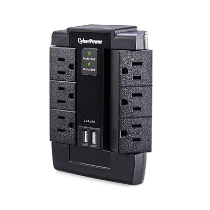 CyberPower P600WSURC1 Supresor De Picos, Negro