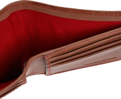 Rawlings Bifold Wallet Collection para hombre, café | Costura de béisbol, compacto, Rawlings | Colección de Bifold para hombre | piel auténtica | Múltiples estilos y colores