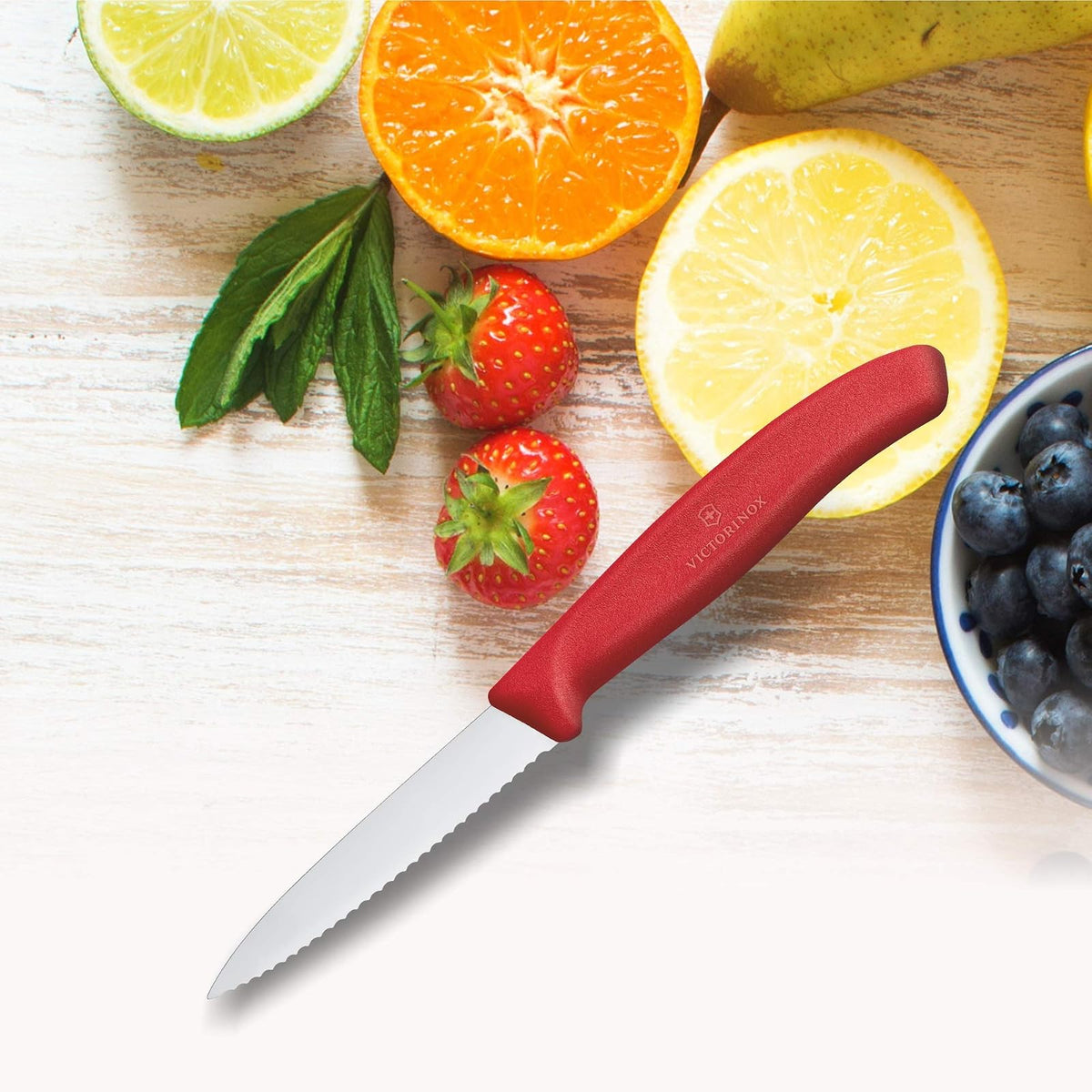 Victorinox Cuchillo para Verduras, Rojo, 8 Centímetros