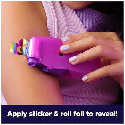 Cool MAKER Shimmer Me Body Art Rodillo, Gemas y 3 películas, 135 diseños de Tatuajes Metalizados temporales, Juguetes de Manualidades para niñas a Partir de 7 años