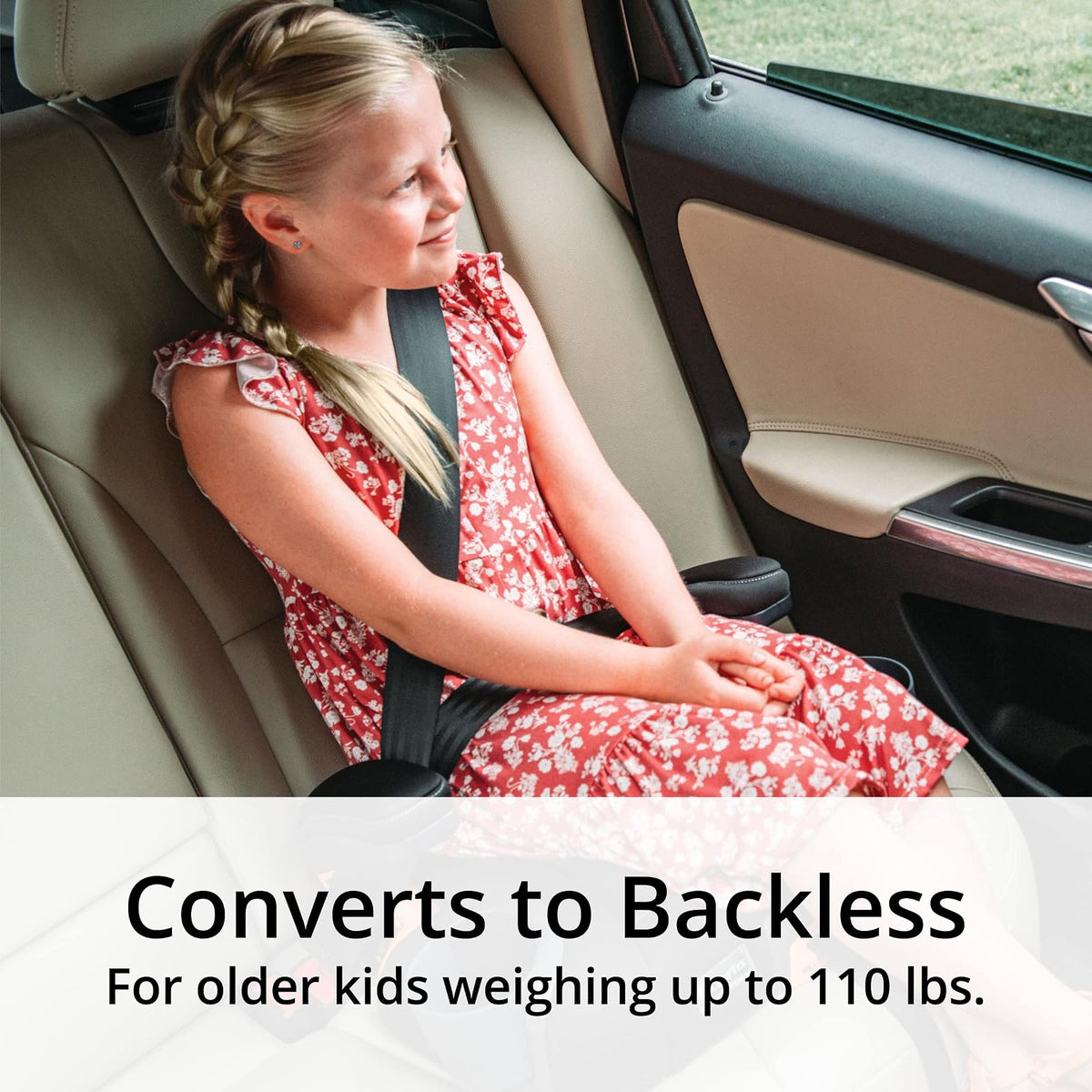 Chicco KidFit® ClearTex® Plus 2 en 1 Asiento elevador de posicionamiento de cinturón, asiento elevador sin respaldo y respaldo alto, para niños de 4 años en adelante y 40-100 libras | Arrecif/Azul