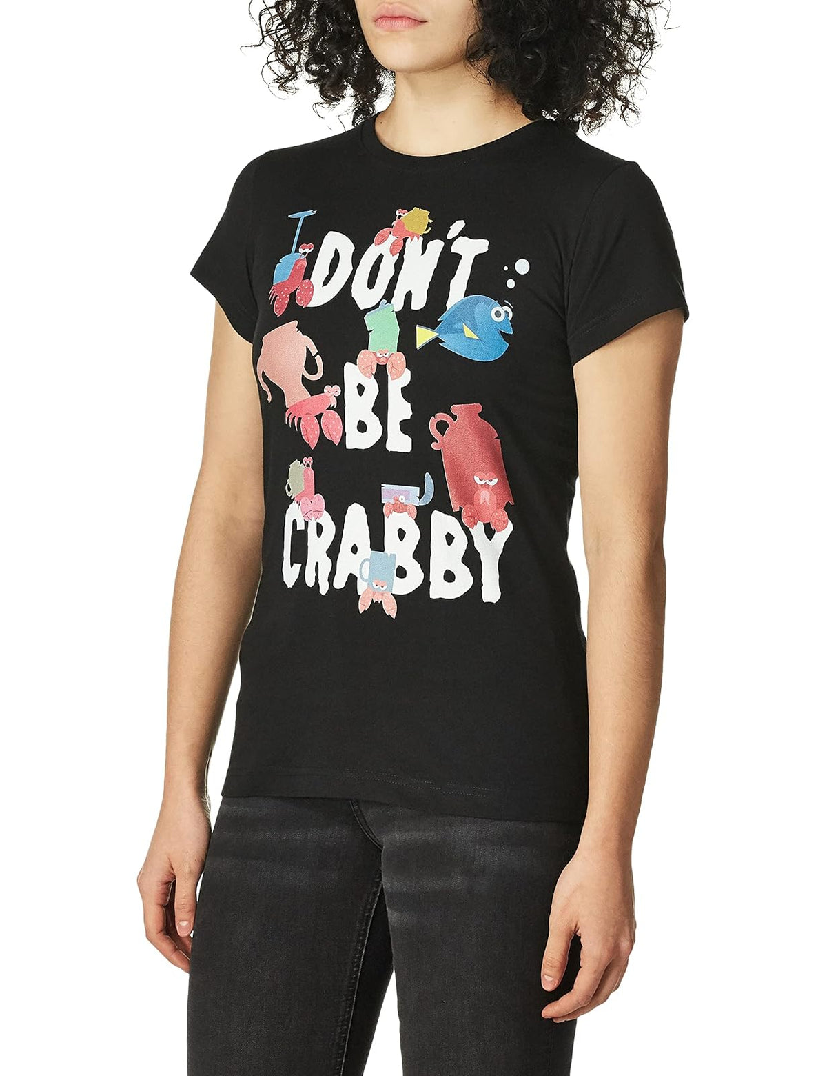 Fifth Sun Finding Dory Don't Be Crabby Graphic Crew tee Camisa Mujer