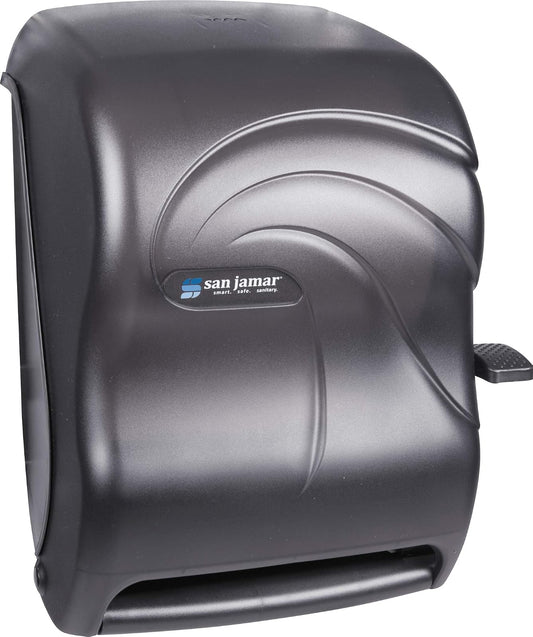 San Jamar Oceans - Dispensador de Toallas de Papel de 1.5 Pulgadas con Palanca para baño, cocinas, restaurantes y cafeterías, plástico, Perla Negra