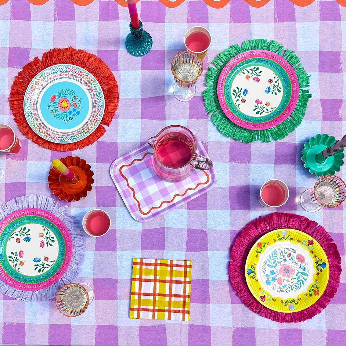 Talking Tables Frida Khalo - Suministros para fiesta, Láminas, Multicolor, Plates, 1