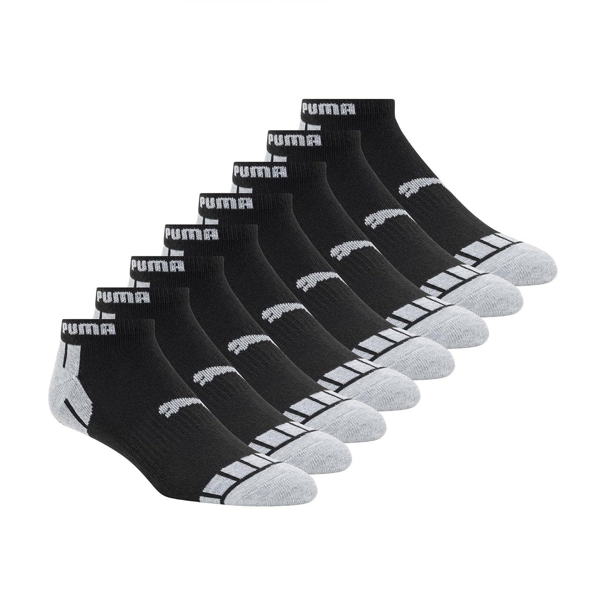 PUMA - Paquete de 8 calcetines de corte bajo para hombre
