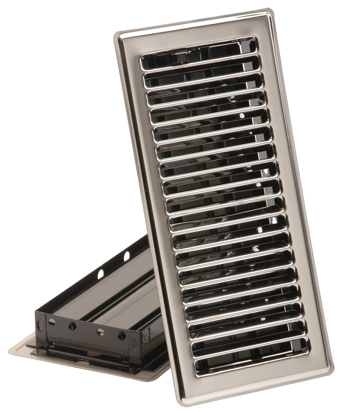 Imperial Manufacturing rejilla de registro de piso, 4x12 Inch, Cromado - 4x12 Inch - Cromado