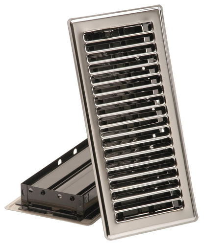 Imperial Manufacturing rejilla de registro de piso, 4x12 Inch, Cromado - 4x12 Inch - Cromado