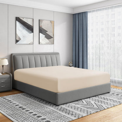 Cathay Home Sábana Bajera Ajustable Doble Cepillado Ultra Suave – Resistente a Las Arrugas y a la decoloración – Sábana Ajustable con Bolsillo estándar de 14 Pulgadas Solamente – Ajuste Personalizado
