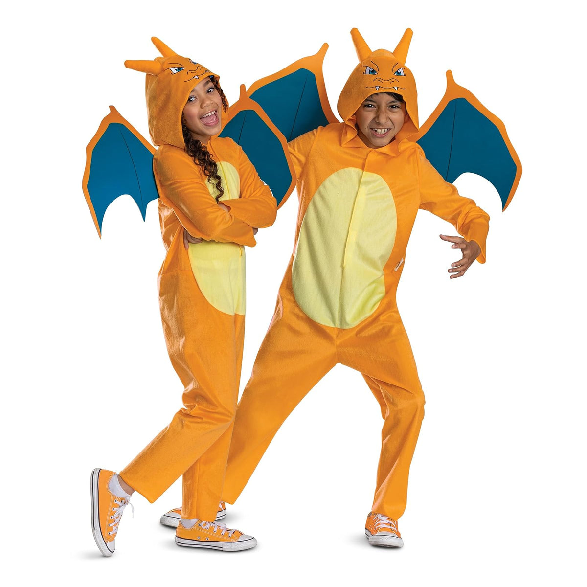 Disguise Disfraz de Pokémon Charizard para Niño | XL (14-16), overol con capucha, alas desmontables, diseño oficial Pokémon