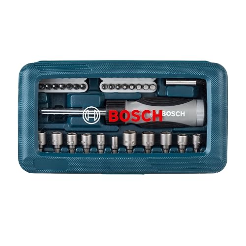Bosch Set de Dados, Puntas y Desatornillador, 46pz.