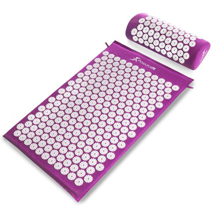 ProsourceFit Tapete de Acupresión con Almohada para Espalda y Cuello - Purple - 70 x 42 cm