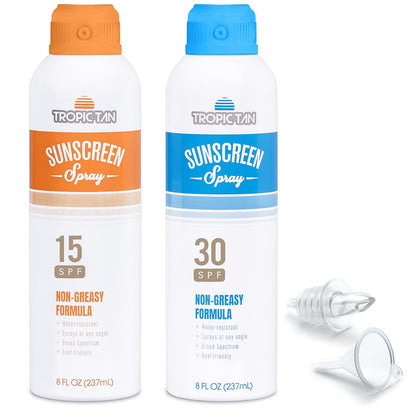 GoPong - Botella de spray de aluminio para protección solar, paquete de 2 (16 onzas en total) - Frascos de viaje con alcohol oculto - Contenedores de licor secretos para playas, cruceros y eventos
