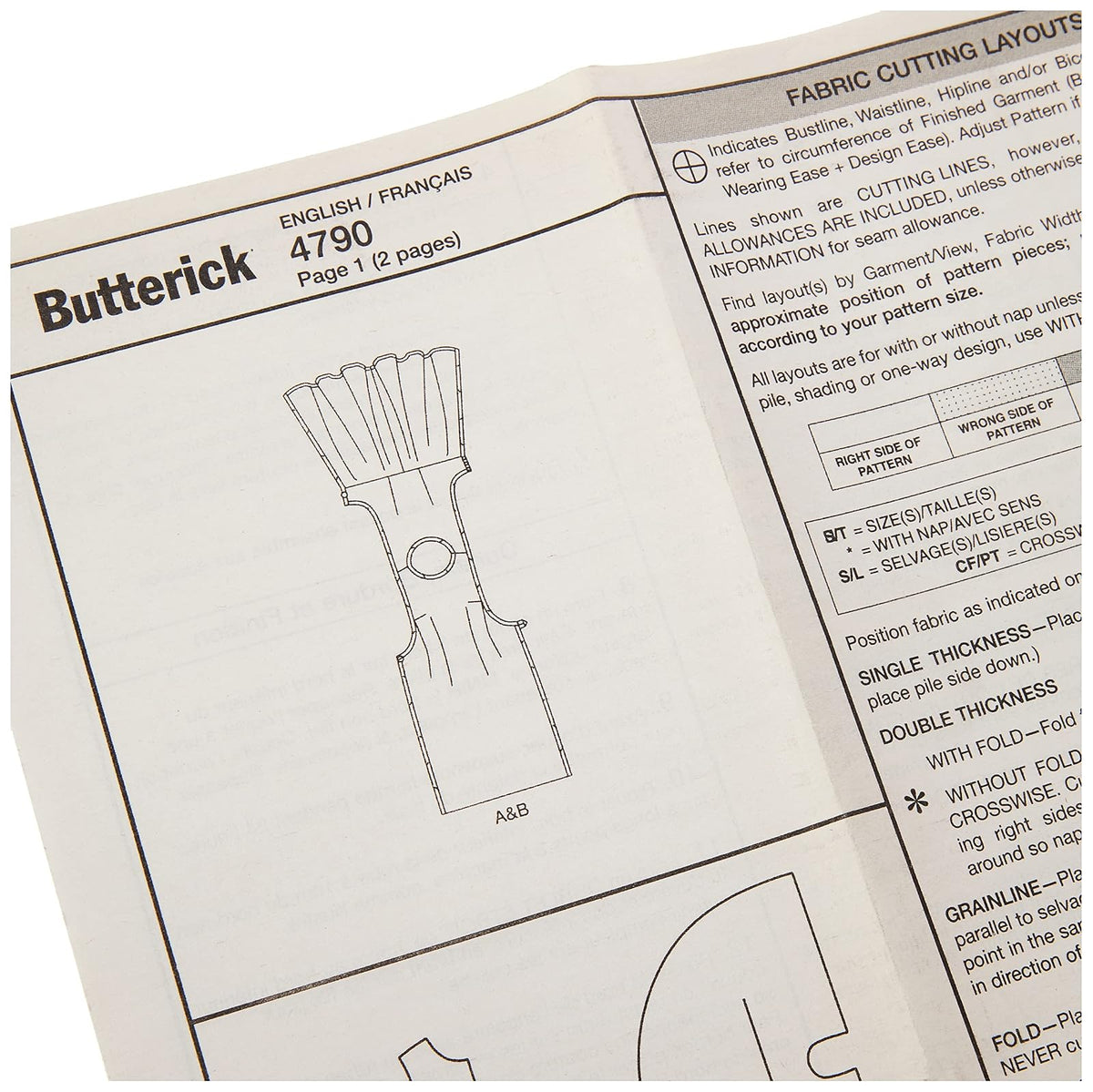BUTTERICK PATTERNS B4790 - Vestido Cruzado para Mujer (Talla B4790, Talla 38-40), Color Blanco