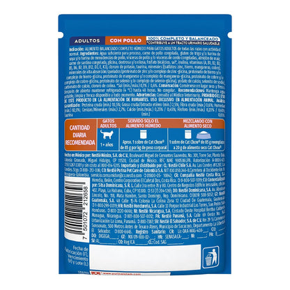 Purina Cat Chow Adulto Todos los Tamaños Sabor Pollo 24pack de 85g