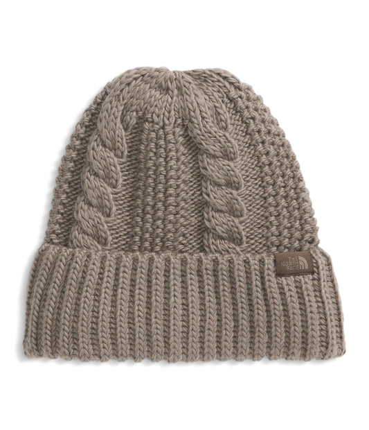 The North Face Oh Mega Beanie para Mujer, Ajuste clásico, Sombrero de Invierno con Textura de Punto de Cable Suave, puño Ajustable