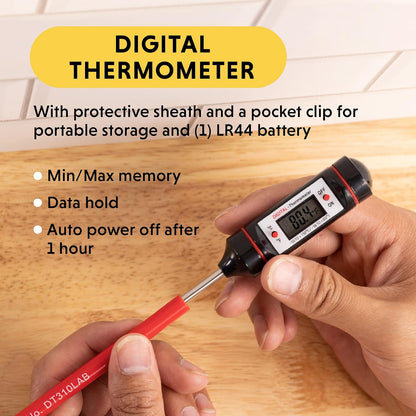 General Tools & Instruments DT310LAB Termómetro digital de laboratorio con sonda de 20.3 cm (8") de acero inoxidable