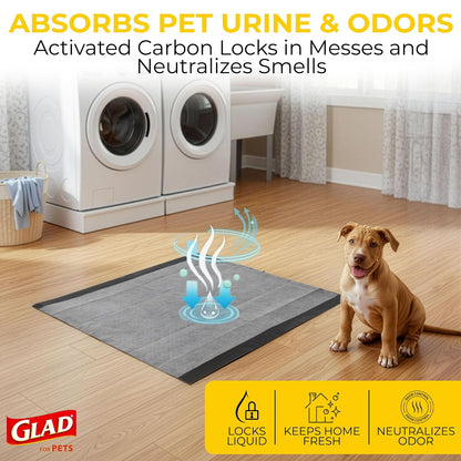 Glad, Tapete Entrenador para Perro de Carbon Activado 30pzas