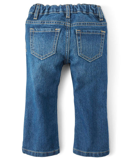 The Children's Place - Pantalones de Mezclilla básicos para niñas pequeñas