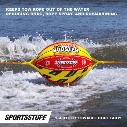 Sportsstuff Booster Ball, Towable Tube Rope Performance Ball Dimensions inflated (38in x 28in) deflated (45in x 36in)