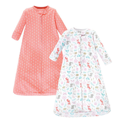 Hudson Baby Saco de Dormir Unisex de Manga Larga, Algodón - 0-3 Meses - Rosa