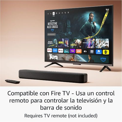 Barra de sonido Fire TV, bocina 2.0 con DTS Virtual:X, Dolby Audio y conectividad Bluetooth