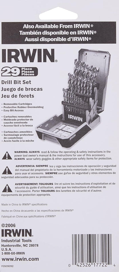 IRWIN Calibre de broca de 1/16 a 1/2 pulgadas, 29 agujeros (12092)