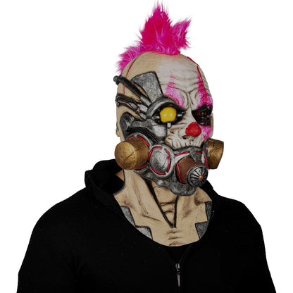 Ghoulish Productions Máscara De Látex Clown Muzzle, Accesorio Pink Payaso Luminoso, Disfraz Aterrador Halloween y Fiestas Temáticas, Cosplay Ciberpunk Clown, Diseño Artesanal Máscara Luminosa