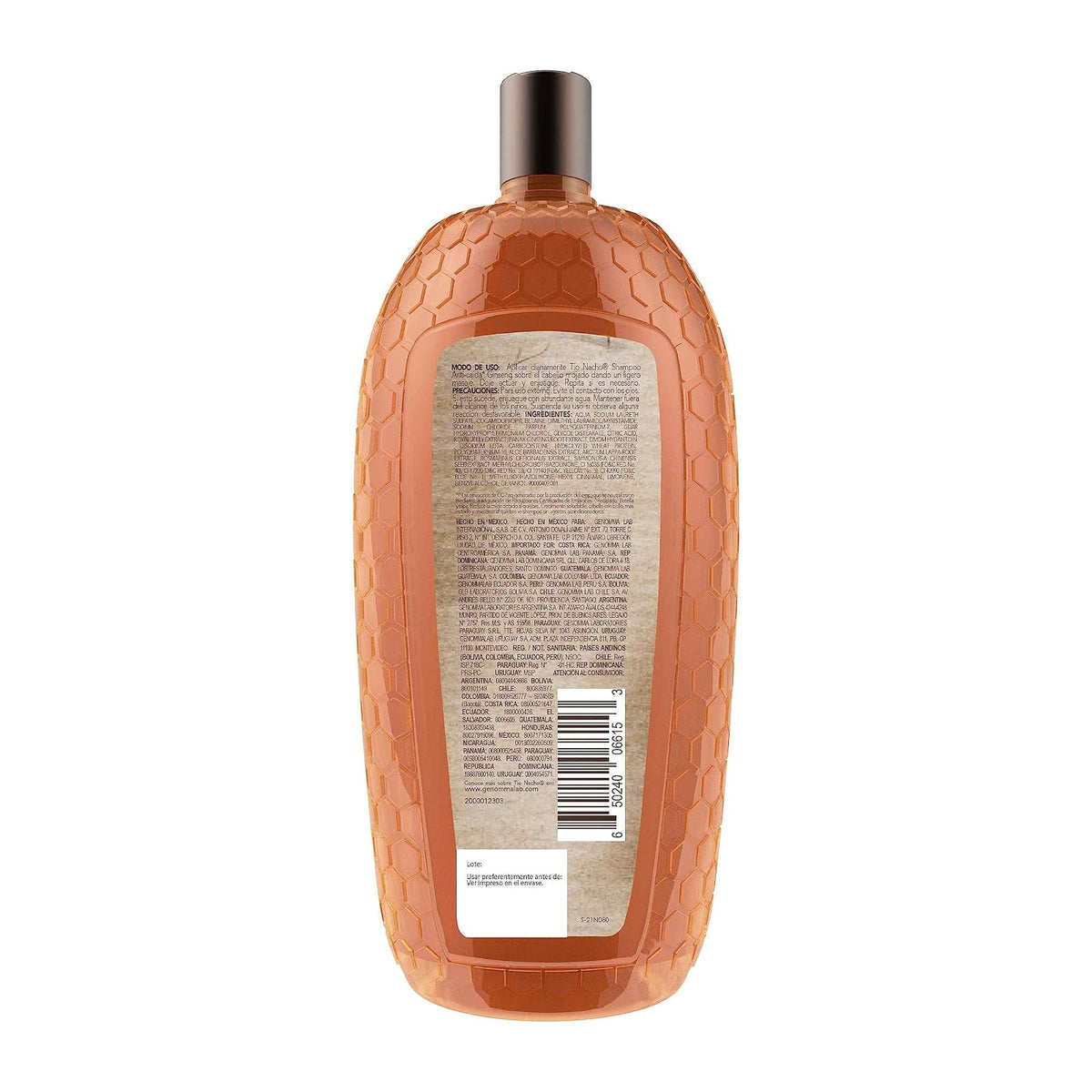 TÍO NACHO Shampoo Anticaída con Ginseng y Jalea Real, Estimula y Fortalece el Crecimiento del Cabello, Extractos de Romero, Aloe Vera y Jojoba, Ideal para la Caída del Cabello. Contiene una Botella con 950 ml
