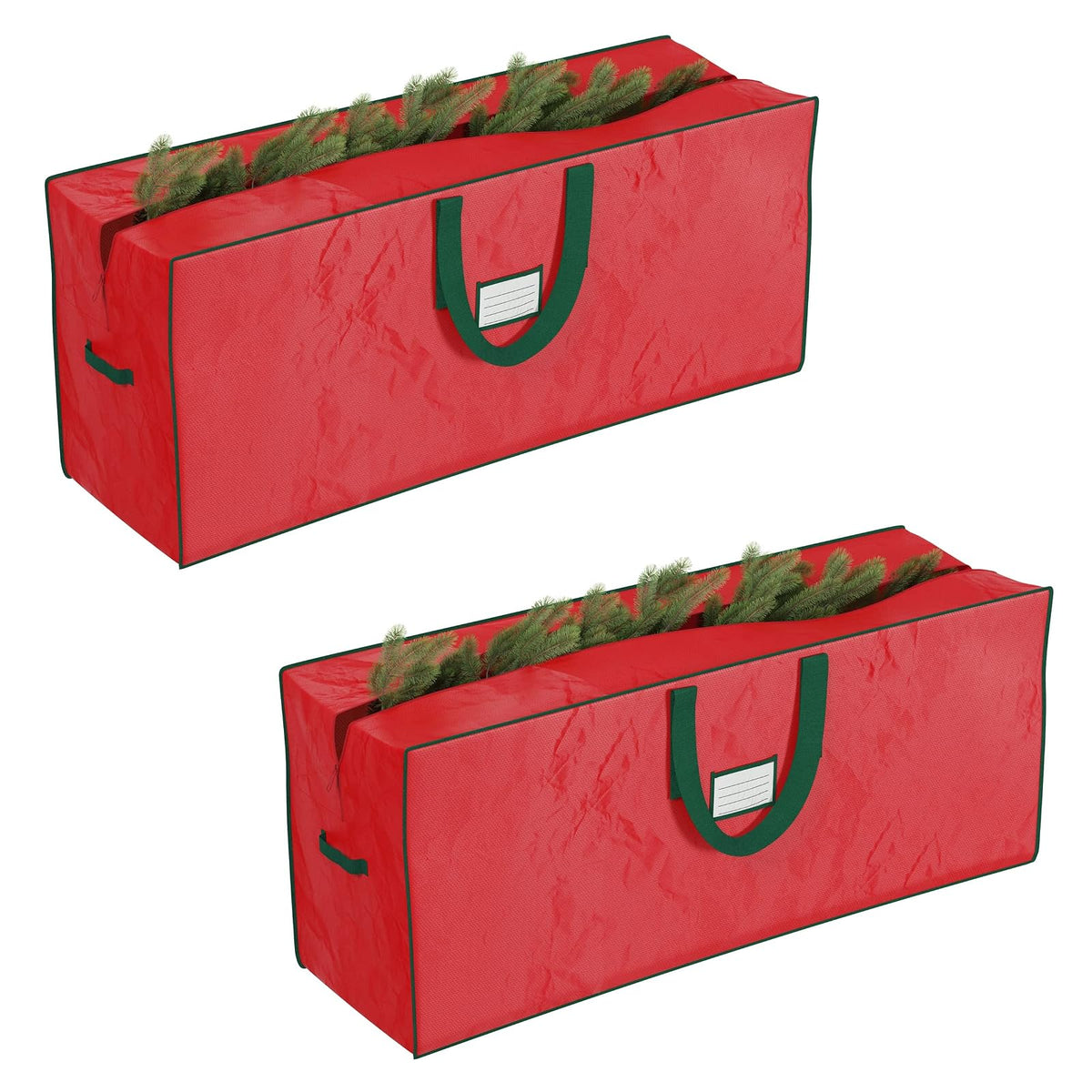 Elf Stor 83-DT5524 Christmas Storage Bags Holiday Large for up to 7.5 Ft Trees | Set of Two | Red