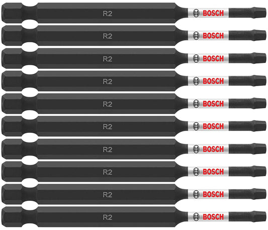 BOSCH ITSQ235B paquete de 10 unidades de 3-1/2 pulgadas Brocas cuadradas # 2 resistentes al impacto