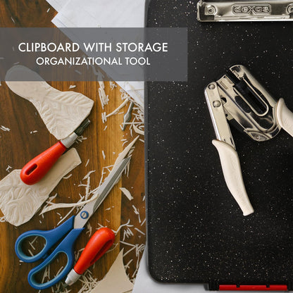 Dexas Slimcase Storage Clipboard, Midnight Granite