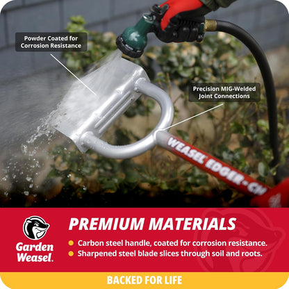 Garden Weasel Bordeador Edger-Chopper 91714 Rojo Acero al Carbono