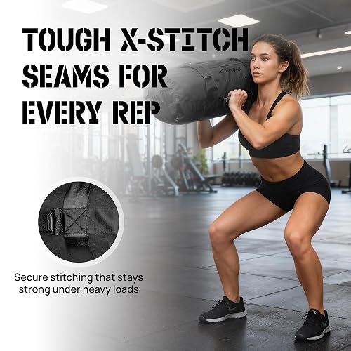 Yes4All Sacos de Arena para Entrenamiento, Sacos Ajustables sin Relleno para Entrenamiento con Asas, Varios Colores y