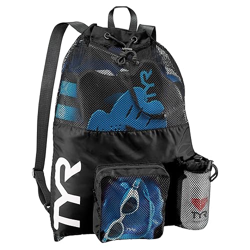 TYR Big Mesh Mummy Mochila para natación húmeda, gimnasio y equipo de entrenamiento