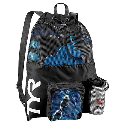 TYR Big Mesh Mummy Mochila para natación húmeda, gimnasio y equipo de entrenamiento