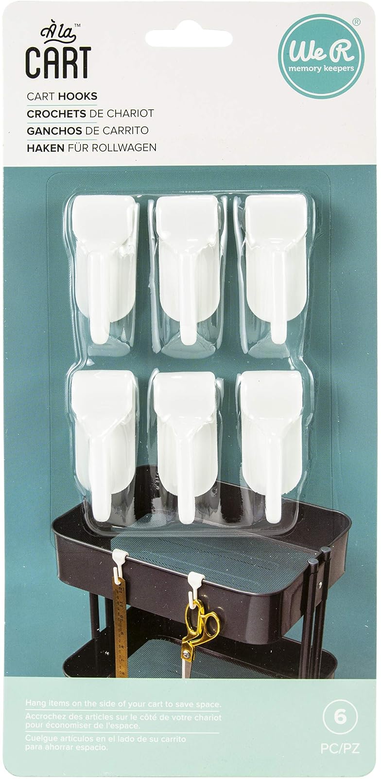 We R Memory Keepers 0633356618522 Accesorios A la Cart Ganchos (6 piezas), Multi