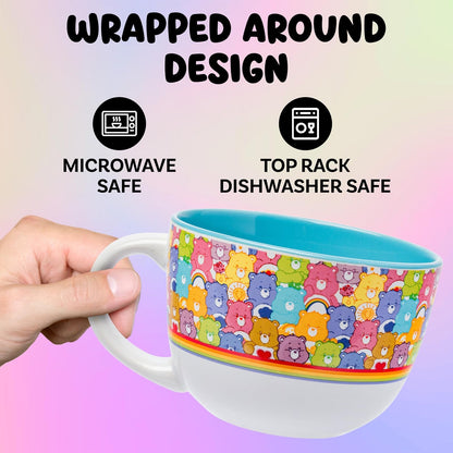 Silver Buffalo Care Bears - Taza de sopa de cerámica, 24 onzas