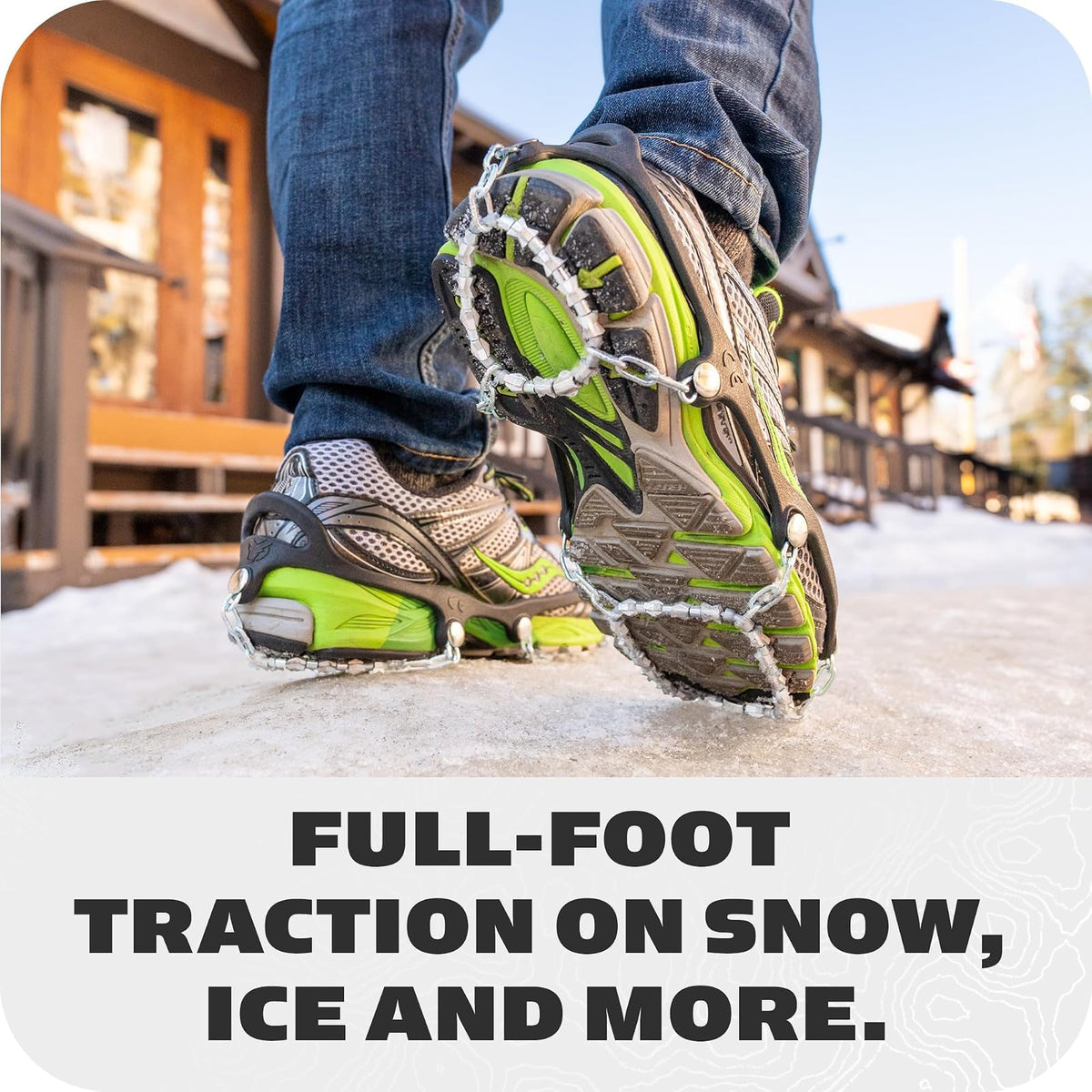 Yaktrax Diamond Grip - Tacos de tracción para Todas Las Superficies para Caminar sobre Hielo y Nieve (1 par)