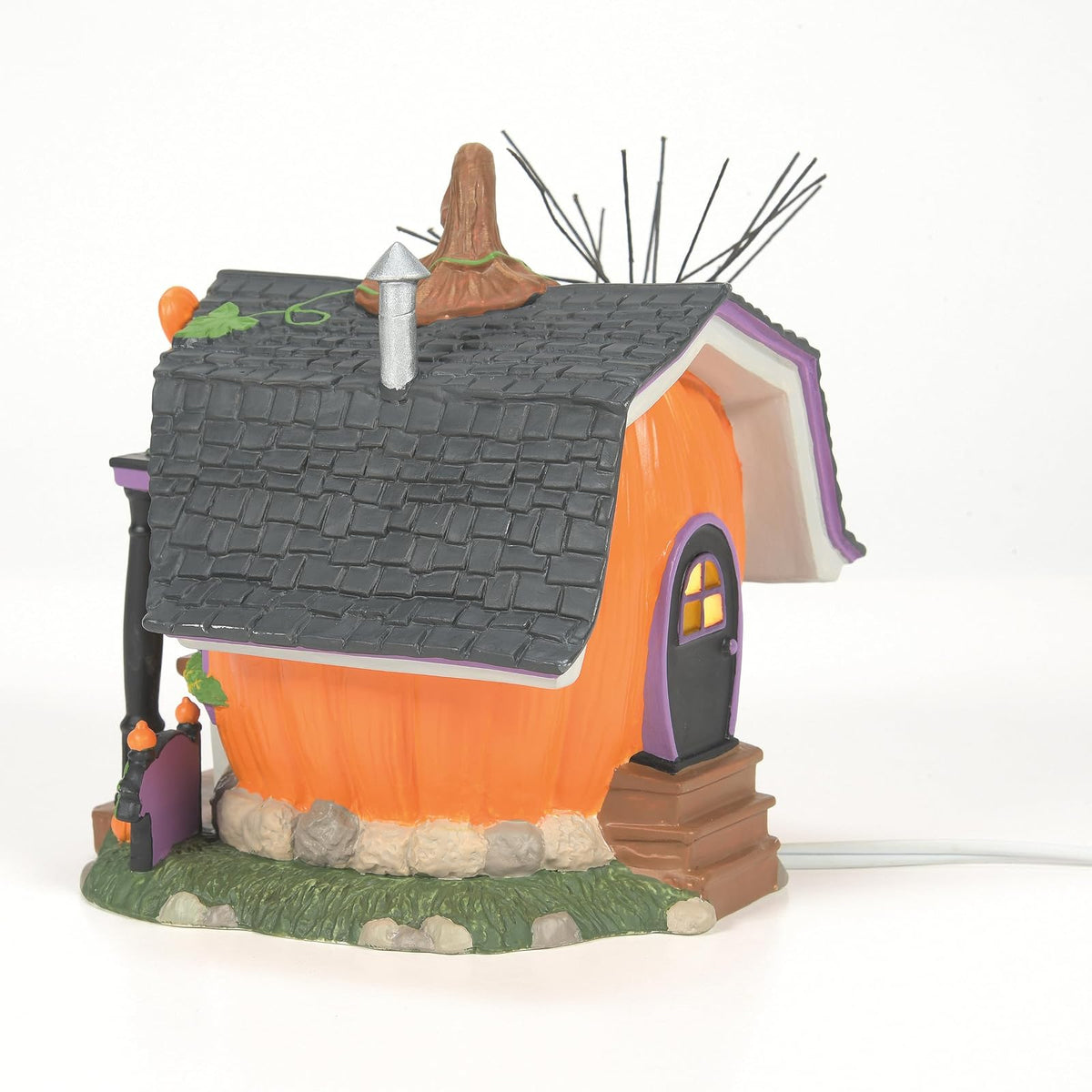 Department 56 Disney Village Halloween Pumpkintown Mickey Mouse Tallado Estudio Iluminado Edificio, 14.0cm, Multicolor