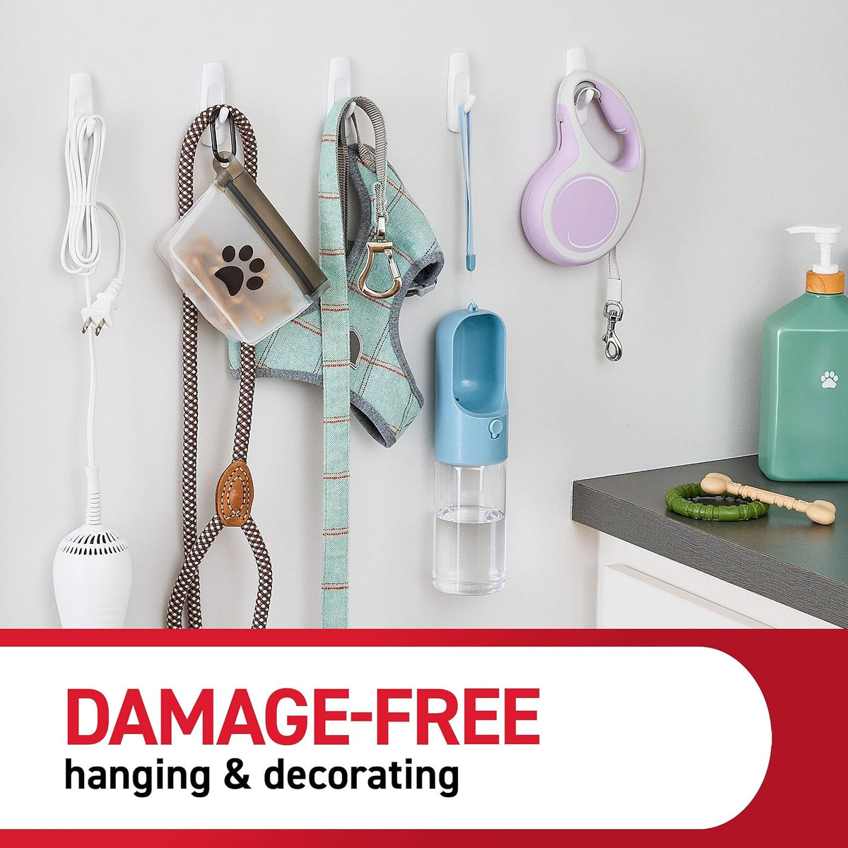 Command White Hooks, 7 hooks, 8 strips, Indoor Use (17065-7ES)