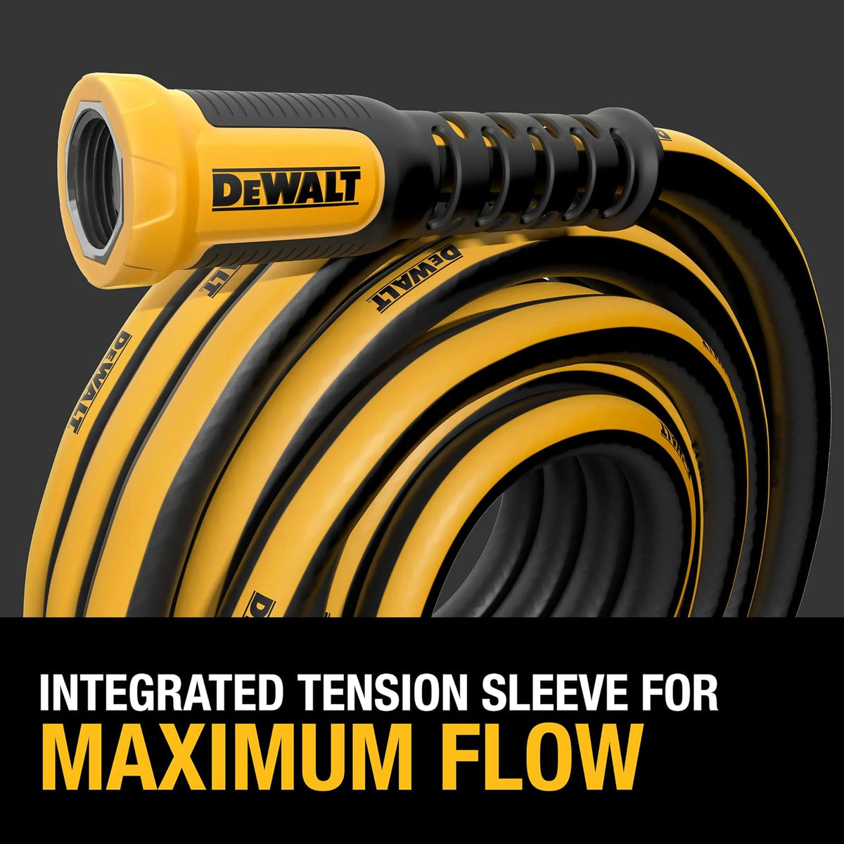 DEWALT Manguera de jardín de grado profesional resistente, 100 pies x 5/8 pulgadas