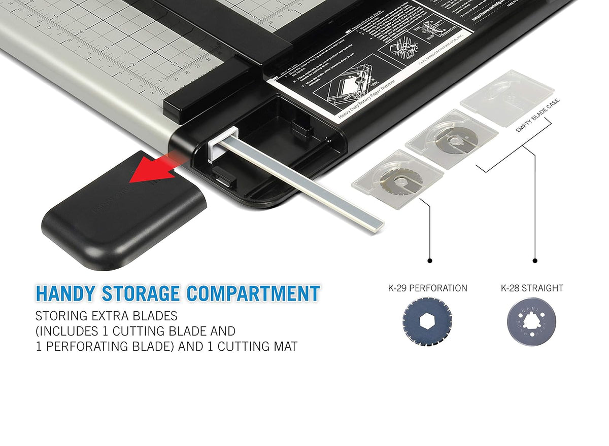 Carl Cortadora de Papel Rotativa de 18 Pulgadas Negro/Plateado