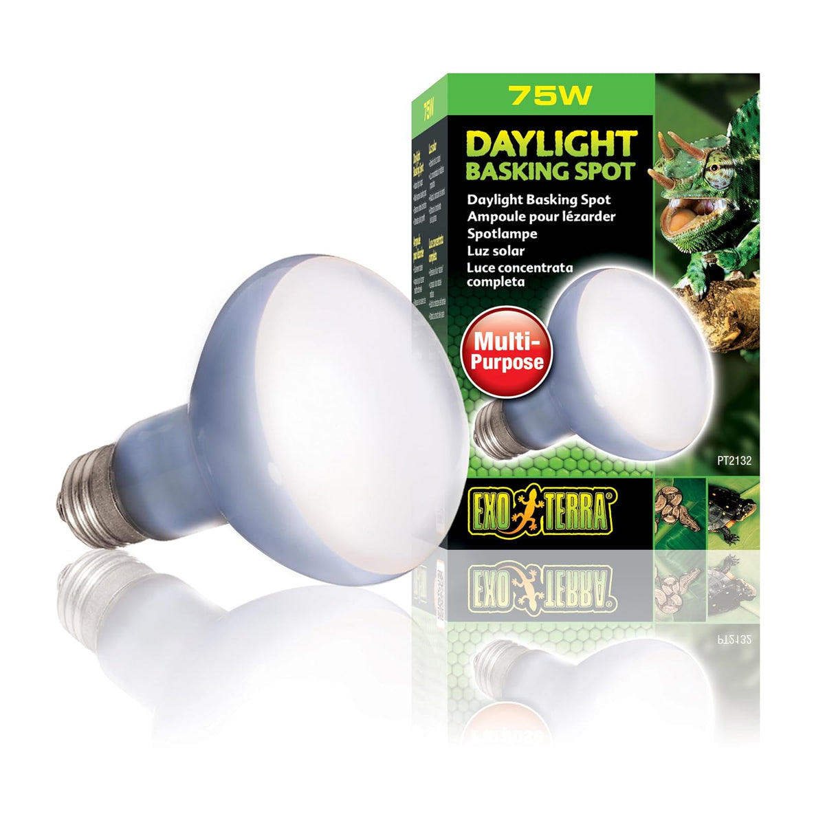 Exo Terra Sun Glo Foco de Neodimio para Terrario, Reptiles y Anfibios - 75 W