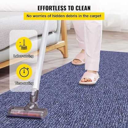 VEVOR - Alfombra Marina Azul Profundo de 6 x 25 pies, Alfombra Marina de Grado Marino para Barcos con Parte Trasera Impermeable al Aire Libre para Patio, Porche, Cubierta, Garaje, área al Aire Libre