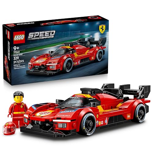 LEGO Speed Champions Ferrari 499P – Ferrari de Colección – Auto de Carreras con 1 Minifigura de un Piloto – Set de Construcción para Niños y Niñas a Partir de 9 Años – 77261