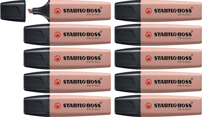 STABILO BOSS Original Marcatextos, Paquete de 10 - Umber