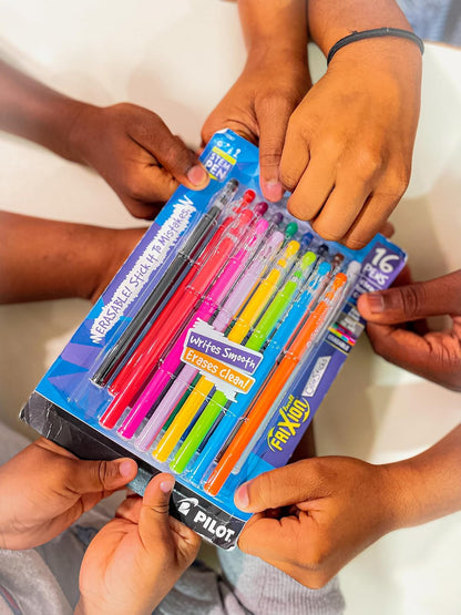 Pilot FriXion ColorSticks, bolígrafos borrables, colores surtidos, 16 piezas