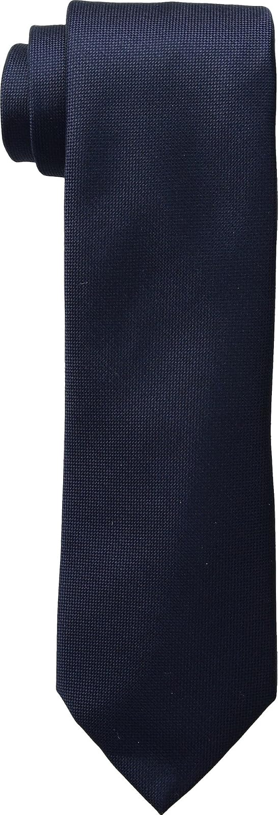 Calvin Klein - Corbatas clásicas para hombre, color azul marino y patrón, tallas regulares y extra grandes - Estándar - Azul marino hilado sólido