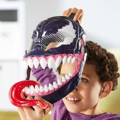 Marvel Venom Máscara de Cosplay con Lengua Movible Para Niños